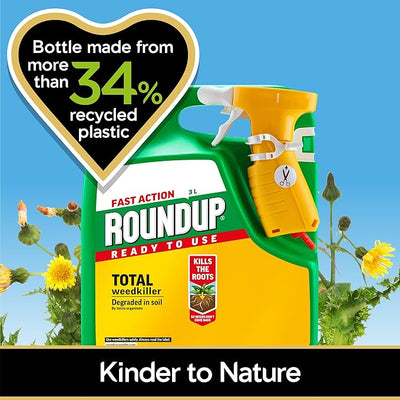 Roundup Fast Action Weedkiller RTU - 3L