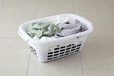 Addis Rectangular Laundry Basket, White