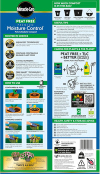 Miracle-Gro Peat Free Moisture Control Compost, 40L