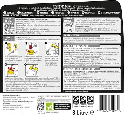 Roundup Tough Weedkiller RTU Manual Spray - 3L