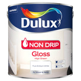 Dulux® Non-drip Pure brilliant white High gloss Trim paint,750ml & 2.5L