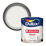 Dulux® Non-drip Pure brilliant white High gloss Trim paint,750ml & 2.5L