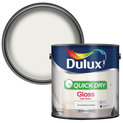 Dulux® Pure Brilliant White Gloss Metal & Wood Paint, 2.5L