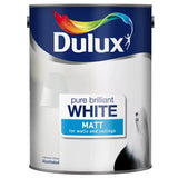 Dulux® Pure brilliant white Matt Emulsion paint, 5L