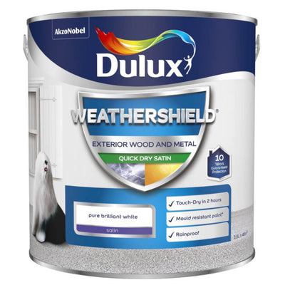 Dulux® Weathershield Satinwood Exterior Metal & wood paint 750ml 2.5L