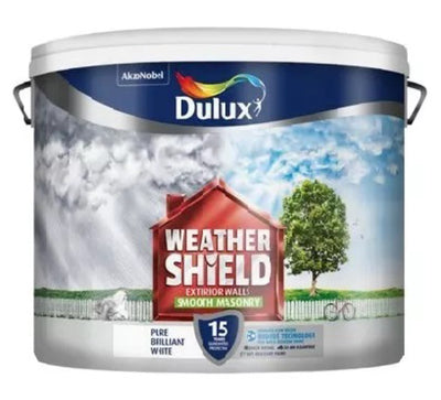 Dulux® Weathershield Smooth Pure Brilliant White Masonry Paint 7.5L