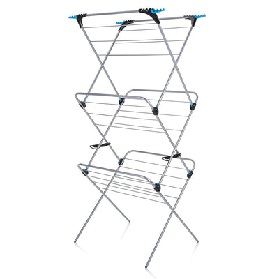 Minky® 3 Tier Plus Airer with 21 m Drying Space Silver