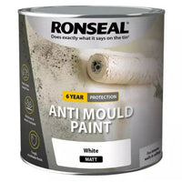 Ronseal® Anti Mould White Matt Paint – Durable & Mold-Resistant Finish