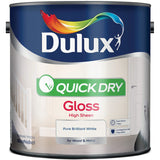 Dulux Quick Dry Gloss Paint - Pure Brilliant White 2.5L