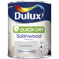 Dulux Quick Dry Satinwood Paint - Polished Pebble 750ml