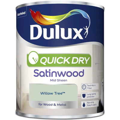 Dulux Quick Dry Satinwood Paint - Willow Tree 750ml