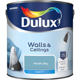 Dulux Walls & Ceilings Matt Emulsion, Nordic Sky, 2.5L