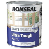 Ronseal Stays ULT Tough Matt Paint, White, 750ml