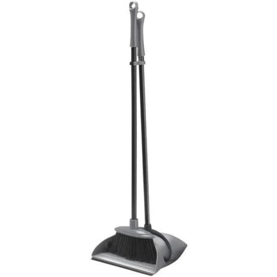 Addis Folding Long Handle Dustpan & Brush Set, Graphite