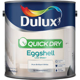 Dulux Quick Dry Eggshell Paint, Pure Brilliant White, 2.5L