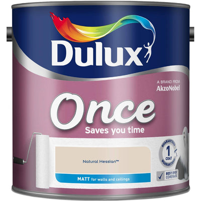 Dulux Once Matt Emulsion Paint - Natural Hessian - 2.5L