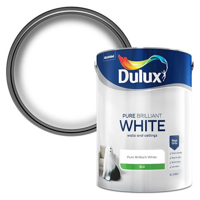 Dulux Silk Emulsion Paint Pure Brilliant White, 5L