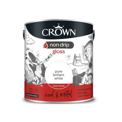 Crown Retail Non-Drip Gloss - Brilliant White 2.5L