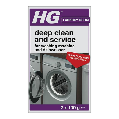 HG Deep Clean Dishwasher & Washing Machine Cleaner, 2x100g