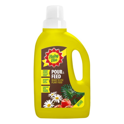 Baby Bio Pour & Feed Liquid Plant Food - 1L