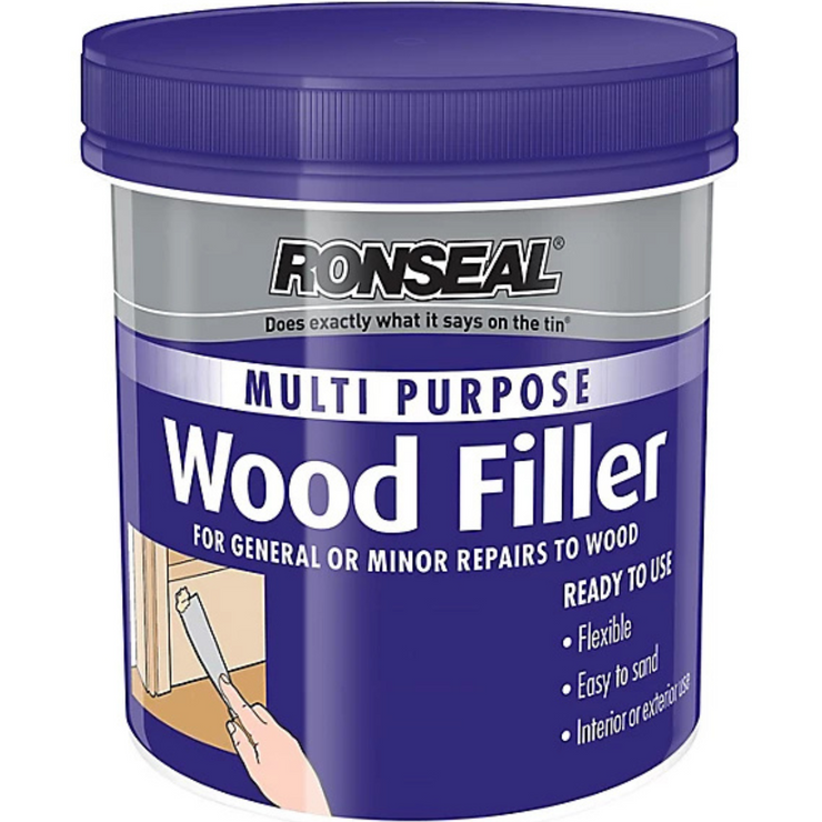 Ronseal Multi-Purpose White Ready-Mixed Wood Filler - 460g