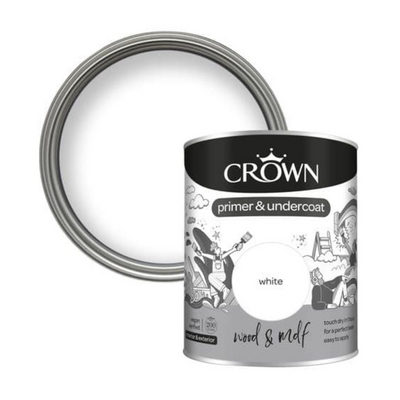 Crown Wood & MDF Primer & Undercoat - 750ml White