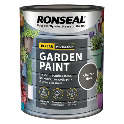 Ronseal Garden Paint, Charcoal Grey, 750ml