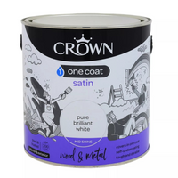 Crown Satin Paint - Pure Brilliant White 2.5L