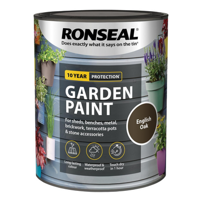 Ronseal Garden Paint, English Oak, 750ml