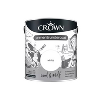 Crown Quick Dry Eggshell Paint - Pure Brilliant White 2.5L