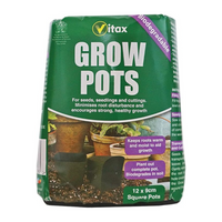 Vitax Bio-Degradable Square Grow Pots – 9cm