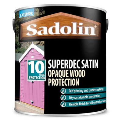 Sadolin Superdec Opaque Wood Protection, Black Satin, 1L