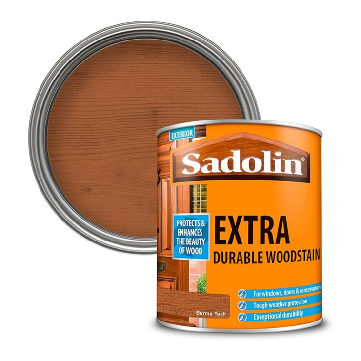 Sadolin Extra Woodstain, Burma Teak, 1L