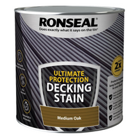 Ronseal Ultimate Decking Stain, Medium Oak, 2.5L