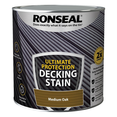 Ronseal Ultimate Decking Stain, Medium Oak, 2.5L