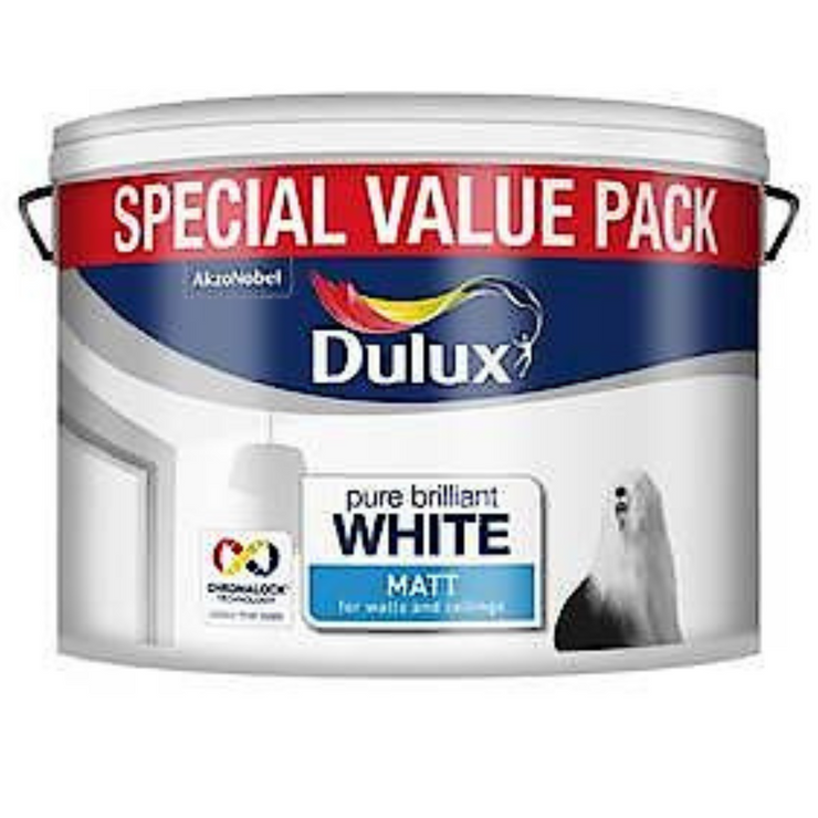 Dulux Silk Emulsion Paint Pure Brilliant White, 3L