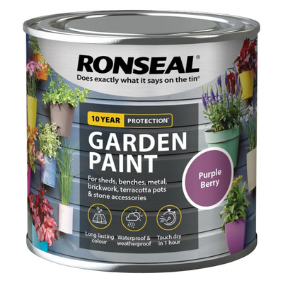 Ronseal Garden Paint, Purple Berry, 250ml