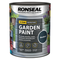 Ronseal Garden Paint, Black Bird, 750ml