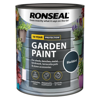 Ronseal Garden Paint, Black Bird, 750ml