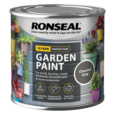 Ronseal Garden Paint, Charcoal Grey, 250ml