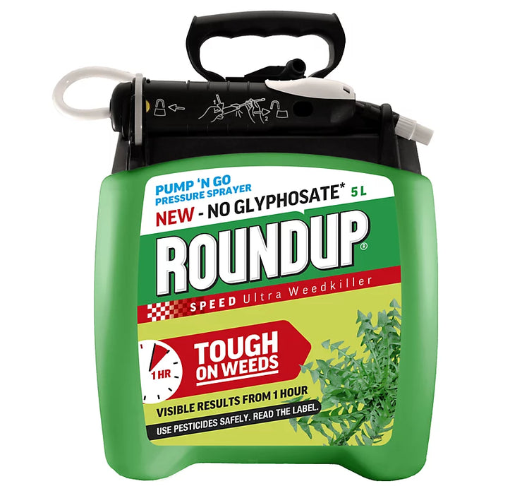 Roundup Speed Ultra Pump N Go Weedkiller - 5L